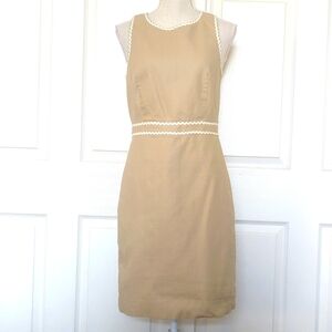 J. Crew Beige Fabric with Ivory Accents